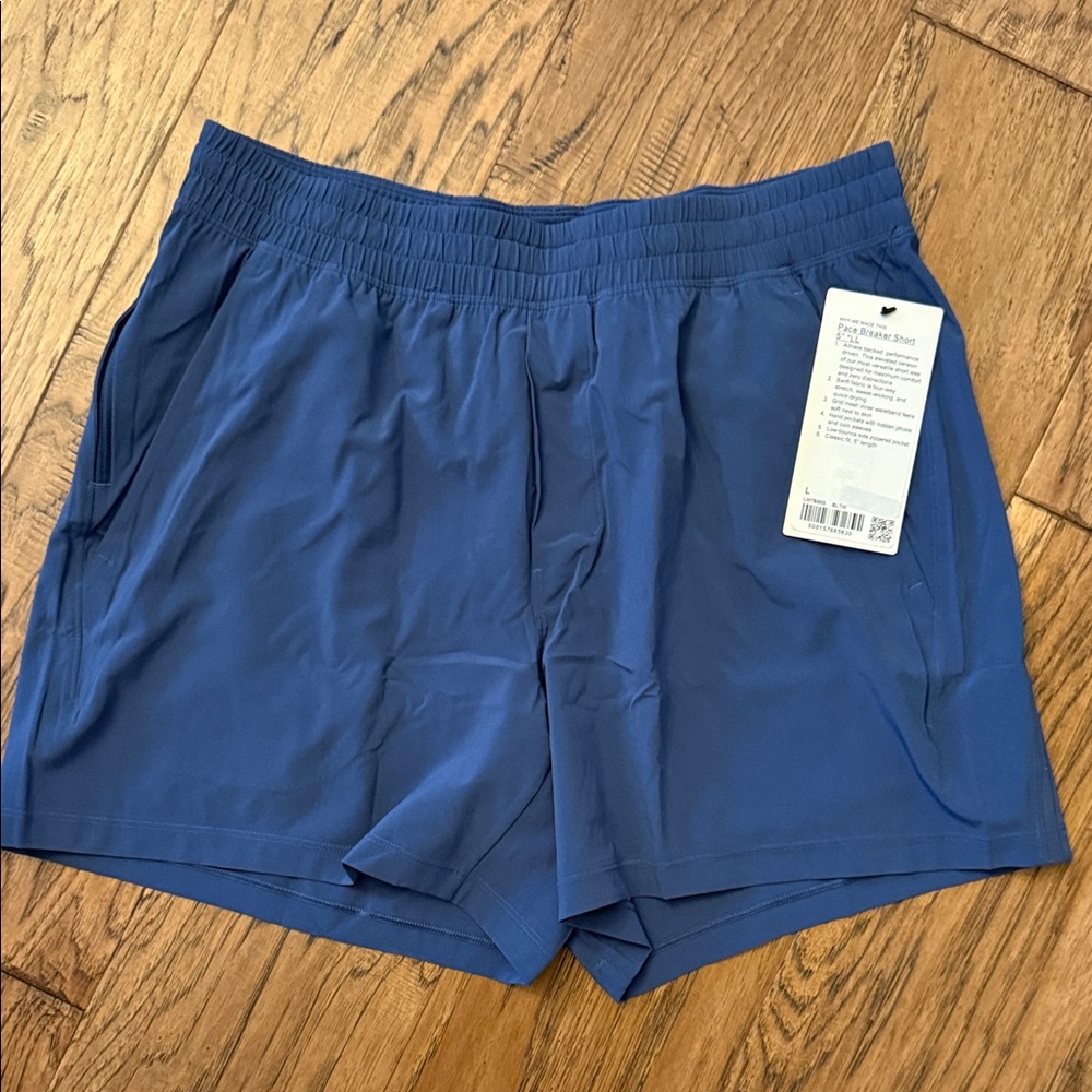 lululemon athletica Blue Pace Breaker Short 5” LL